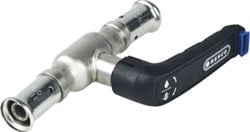HENCO KOGELKRAAN MET HENDEL 2X PERS 16 INOX BAP-FFV1616