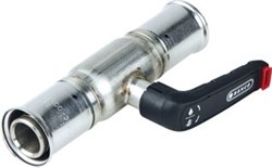 HENCO KOGELKRAAN MET HENDEL 2X PERS 32 INOX BAP-FFV3232