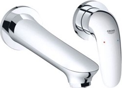 GROHE EUROSTYLE NEW INBOUWMENGKRAAN AFBOUWDEEL M-SIZE WAND EENGREEPS 2-GATS G1/2 203MM VOORSPRONG UITLOOP VAST CHROOM 29097003