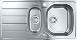 GROHE RECHTHOEKIGE DUBBELE SPOELBAK BLADMONTAGE OPBOUW AFVOERPLUG VUILAFSTOTEND WASTE RVS 304 HXBXD 175X970X500MM 31564SD1