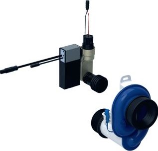 GEBERIT URINOIRSPOELER WANDOPBOUW BATTERIJ 3V KLASSE B 116.077.00.1