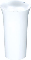 DURAVIT WHITE TULIP VRIJSTAANDE WASTAFEL 500 MM WIT HOOGGLANS AANTAL KRAANGATEN PER WASBAK: 0 POSITIE ZEEPDISPENSER: ZONDER GESLEPEN 2703500070