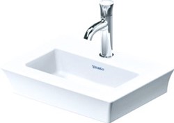 DURAVIT WHITE TULIP FONTEINTJE 450 MM WIT HOOGGLANS KRAANVLAK AANTAL KRAANGATEN PER WASBAK: 1 POSITIE ZEEPDISPENSER: ZONDER GESLEPEN 0737450041