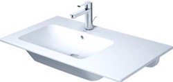 DURAVIT ME BY STARCK WASTAFEL 830 MM WIT HOOGGLANS KRAANVLAK MET 1 KRAANGAT OVERLOOP WONDERGLISS 23458300001
