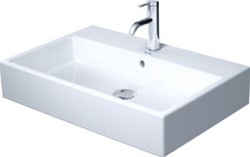 DURAVIT VERO AIR WASTAFEL 700 MM WIT HOOGGLANS KRAANVLAK ZONDER KRAANGAT OVERLOOP GESLEPEN 2350700028