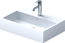 DURAVIT VERO AIR WASTAFEL 600 MM WIT HOOGGLANS KRAANVLAK AANTAL KRAANGATEN PER WASBAK: 1 2368600041