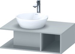 DURAVIT D-NEO WASTAFELONDERBOUWKAST MET 1 OPEN VAK ZIJDELINGS RECHTS 80X55X26CM BETONGRIJS MAT DE492800707