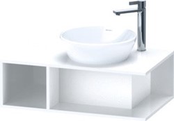DURAVIT D-NEO WASTAFELONDERBOUWKAST MET 1 OPEN VAK ZIJDELINGS LINKS 80X48X26CM WIT HOOGGLANS DE493802222
