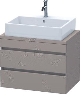 DURAVIT DURASTYLE CONSOLE WASTAFELMEUBEL 700X478 MM KLEUR FRONT: BASALT MAT KLEUR CORPUS: BASALT MAT AANTAL SCHUIFLADES: 2 SIFONUITSPARING DS530604343