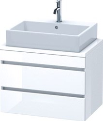DURAVIT DURASTYLE CONSOLE WASTAFELMEUBEL 700X478 MM KLEUR FRONT: GRAFIET MAT KLEUR CORPUS: BASALT MAT AANTAL SCHUIFLADES: 2 SIFONUITSPARING DS530604943
