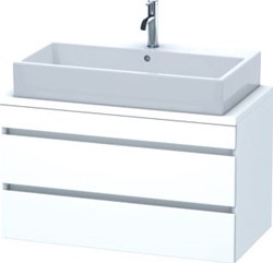 DURAVIT DURASTYLE CONSOLE WASTAFELMEUBEL 900X478 MM KLEUR FRONT: WIT MAT KLEUR CORPUS: WIT MAT AANTAL SCHUIFLADES: 2 SIFONUITSPARING DS530801818