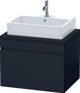 DURAVIT DURASTYLE CONSOLE WASTAFELMEUBEL 700X548 MM KLEUR FRONT: EIKEN ZWART MAT KLEUR CORPUS: EIKEN ZWART MAT AANTAL LADEN: 1 DS531101616