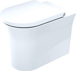 DURAVIT WHITE TULIP STAAND TOILET 580 MM WIT HOOGGLANS DIEPSPOELER RIMLESS DURAFIX 3 L AFVOER: WATERPAS 2001090000