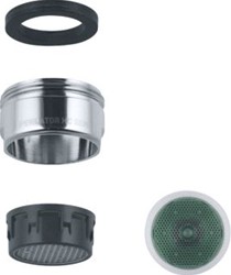 GROHE STRAALREGELAAR VOOR KRAAN M24X1 5.7L/MIN DOORSTROOMBEGRENZER MET 1 STRAALSOORT BUITENDRAAD METRISCH VERSTELBAAR 46837000