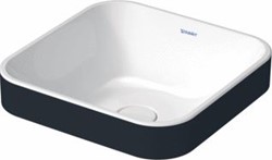 DURAVIT HAPPY D.2 PLUS OPZETWASTAFEL 400 MM KLEUR BINNENKANT WIT HOOGGLANS / KLEUR BUITENKANT ANTRACIET MAT ZONDER KRAANGAT GESLEPEN 2359406100