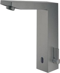 GROHE EUROCUBE E INFRAROOD ELEKTRONISCHE WASTAFELMENGKRAAN MET MENGING M-SIZE HARD GRAPHITE GEBORSTELD MAT DONKER GRIJS 36441AL0