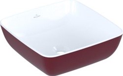 VILLEROY & BOCH ARTIS OPZETWASTAFEL 410 X 410 X 130 MM BORDEAUX ZONDER OVERLOOP 417841BCS9