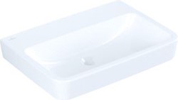 VILLEROY & BOCH O.NOVO WASTAFEL 650X460 MM ZONDER OVERLOOP ZONDER KRAANGAT ANTIBAC CERAMICPLUS ALPINE WIT 4A4168T2