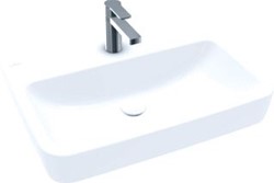 VILLEROY & BOCH O.NOVO OPZETWASTAFEL 650X460 MM ZONDER OVERLOOP MET KRAANGAT ANTIBAC CERAMICPLUS ALPINE WIT 4A41KLT2