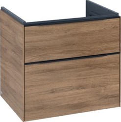 VILLEROY & BOCH SUBWAY 3.0 WASTAFELONDERKAST MET VERLICHTING 2 UITTREKLADEN 622 X 576 X 478 MM OAK KANSAS C576L1RH