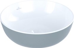 VILLEROY & BOCH ARTIS OPZETWASTAFEL ROND WAND VERHOOGDE VOET GEEN OVERLOOP 430 X 430MM (DXB) FRANS LINNEN 417943BCT7