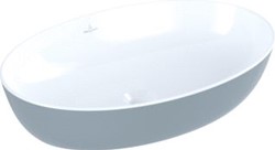 VILLEROY & BOCH ARTIS OPZETWASTAFEL OVAAL WAND VERHOOGDE VOET GEEN OVERLOOP 410 X 610MM (DXB) FRANS LINNEN 419861BCT7