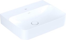 VILLEROY & BOCH FINION WASTAFEL 600 X 470 X 164 MM STONE WHITE CERAMICPLUS MET VERDEKTE OVERLOOP GESLEPEN MET 1 KRAANGAT 41686CRW