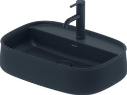 DURAVIT ZENCHA OPZETWASTAFEL 550 MM ANTRACIET MAT KRAANVLAK MET 1 KRAANGAT GESLEPEN 2374551371