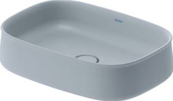 DURAVIT ZENCHA OPZETWASTAFEL 550 MM GRIJS ZIJDEMAT ZONDER KRAANGAT GESLEPEN 2373556779