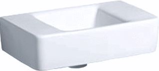 GEBERIT RENOVA PLAN FONTEIN 1X WASKOM KERAMIEK VUILAFSTOTEND 400 X 250 X 150MM (BXDXH) WIT 272141600