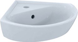 IDEAL STANDARD EUROVIT HOEKFONTEIN MET KRAANGAT MET OVERLOOP 34X34CM WIT E872701