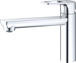 GROHE BAULOOP KEUKENMENGKRAAN EENGREEPS 1-GATS 194MM HOOGTE 222MM UITLOOP MEDIUM DRAAIBAAR CHROOM 31706000