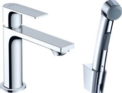 HANSGROHE REBRIS E EENGREEPS WASTAFELMENGKRAAN 110 MET BIDETTE HANDDOUCHE EN DOUCHESLANG 160CM CHROOM 72216000