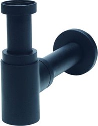 WIRQUIN BLACK TOUCH P-S-BEKER SIFON MESSING ZWART AFVOERPLUGMAAT 1.1/4 (32) BEKERSIFON AANSLUITING AFVOER KNELRING MET MUURBUIS SOORT GEURSLOT WATER/VLOEISTOF RICHTING UITLAAT ZIJKANT A 30722857