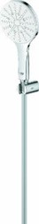 GROHE RAINSHOWER SMARTACTIVE HANDDOUCHE 130MM 8.5L/MIN 3 STRAALSOORTEN ANTIKALKSYSTEEM WANDHOUDER DOUCHESLANG KUNSTSTOF WIT 26581LS0