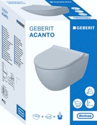 GEBERIT ACANTO WANDCLOSETPACK MET WANDCLOSET DIEPSPOEL MET TURBOFLUSH MET KERATECT 36X53CM MET CLOSETZITTING MET SOFTCLOSE EN QUICK RELEASE WIT 502.718.00.8