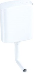 WISA 300 OPBOUWSPOELRESERVOIR WIT (BXDXH) 338X134X420MM POSITIE RESERVOIR LAAG BEDIENING DRUKKNOP SPOELRESERVOIR KUNSTSTOF SPOELING ONDERBREEKBAAR WATERAANSLUITING LINKS WATERAANSLUITIN 8050427701