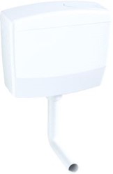 WISA 900 OPBOUWSPOELRESERVOIR WIT (BXDXH) 420X166X360MM POSITIE RESERVOIR LAAG BEDIENING DRUKKNOP SPOELRESERVOIR KUNSTSTOF SPOELING ONDERBREEKBAAR WATERAANSLUITING LINKS WATERAANSLUITIN 8050421990