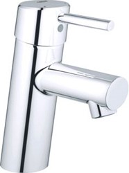 GROHE CONCETTO WASTAFELMENGKRAAN S-SIZE PO WASTE EENGREEPS 1-GATS 155MM HOOGTE 101MM UITLOOP VAST CHROOM 23931001