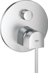 GROHE PLUS INBOUWMENGKRAAN OPBOUWDEEL BAD/DOUCHE EENGREEPS 3-WEG OMSTELINRICHTING KERAMISCHE SCHIJVEN SUPERSTEEL 24093DC3