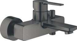 GROHE LINEARE BADMENGKRAAN WAND EENGREEPS 2-GATS MET OMSTELINRICHTING 112MM UITLOOP 150MM G1/2 HARD GRAPHITE GEBORSTELD 33849AL1
