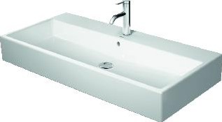 DURAVIT VERO AIR WASTAFEL 1000 MM WIT HOOGGLANS KRAANVLAK AANTAL KRAANGATEN PER WASBAK: 1 2350100041