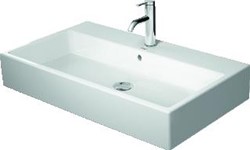 DURAVIT VERO AIR WASTAFEL 800 MM WIT HOOGGLANS KRAANVLAK ZONDER KRAANGAT OVERLOOP 2350800060