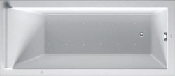 DURAVIT STARCK WHIRLPOOL 1700X750 MM WIT AIR-SYSTEEM INBOUWVERSIE ACRYL RECHTHOEKIG MET 1 SCHUINE ZIJDE MET AFVOER-OVERLOOPGARNITUUR 760335000AS0000