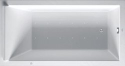DURAVIT STARCK WHIRLPOOL 1700X900 MM WIT AIR-SYSTEEM INBOUWVERSIE ACRYL RECHTHOEKIG MET 1 SCHUINE ZIJDE MET AFVOER-OVERLOOPGARNITUUR 760337000AS0000