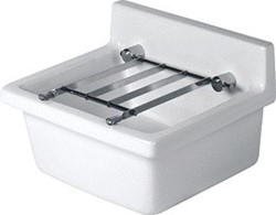DURAVIT AL UITSTORTGOOTSTEEN ZONDER OVERLOOP 48X42.5CM MET WG WIT KERAMIEK 03134800001