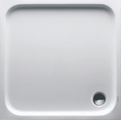 DURAVIT D-CODE DOUCHEBAK VIERKANT ANTI-SLIP 90MM AFVOER ACRYL 1000 X 1000MM (LXB) 85MM BAK GLANS WIT 720103000000001