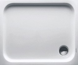 DURAVIT D-CODE DOUCHEBAK RECHTHOEKIG ANTI-SLIP 90MM AFVOER ACRYL 900 X 750MM (LXB) 85MM BAK GLANS WIT 720104000000001