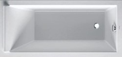 DURAVIT STARCK BAD BASISMODEL RECHTHOEK 150X70 INBOUWVERSIE OF VOOR OMMANTELING,MET A A N RUGSTEUN 700331000000000