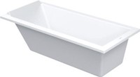 DURAVIT STARCK BAD 1700X750 MM KLEUR BINNENKANT WIT INBOUWVERSIE ACRYL RECHTHOEKIG MET 1 SCHUINE ZIJDE OVERLOOP 700335000000000